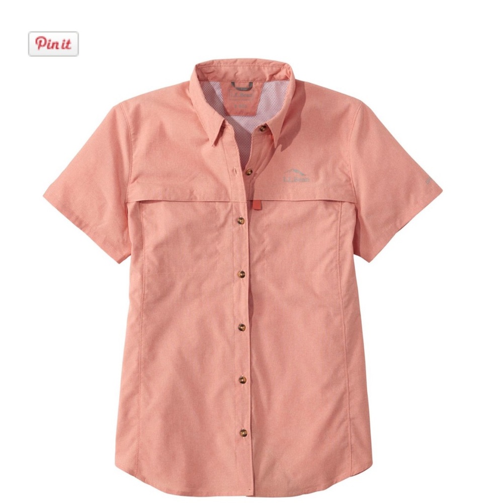 LL Bean Women's‎ Tropicwear Shirt size XL pink sun protection tech top
